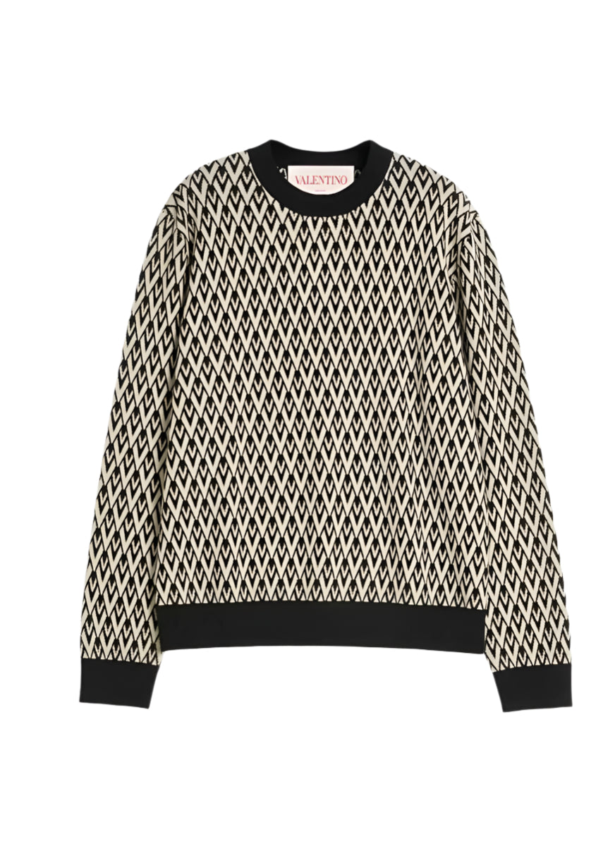 JACQUARD ROUND NECK SWEATER