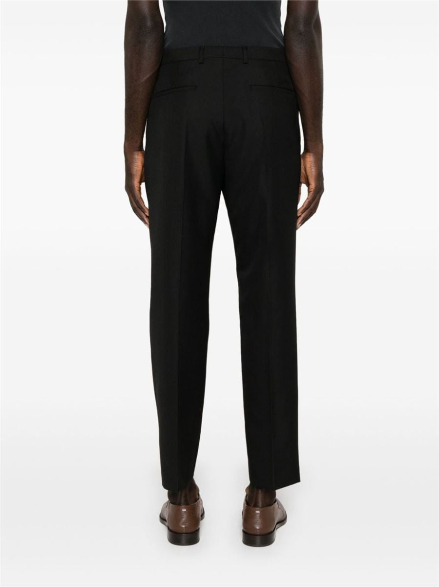 LOGO-EMBROIDERED TWILL TAILORED TROUSERS GUCCI