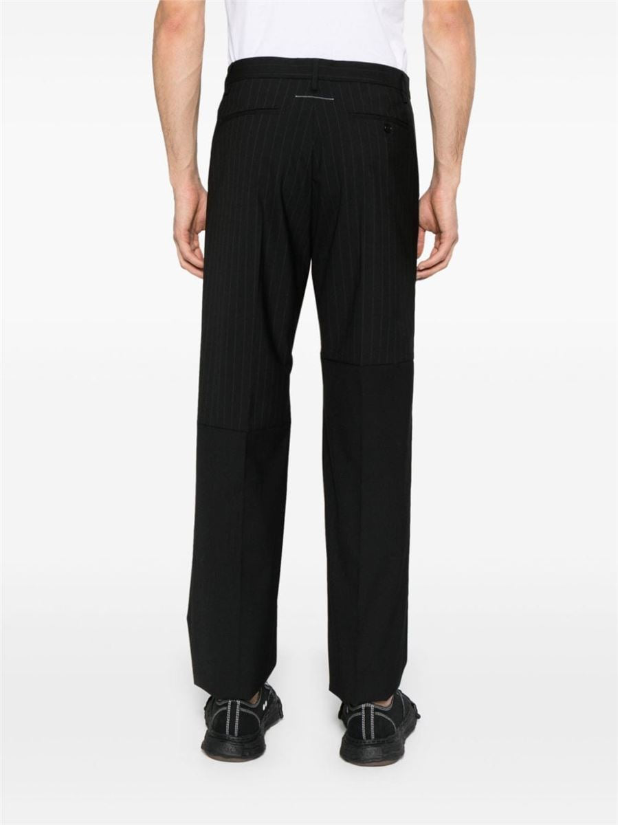 PANELLED PINSTRIPE TAILORED TROUSERS MM6