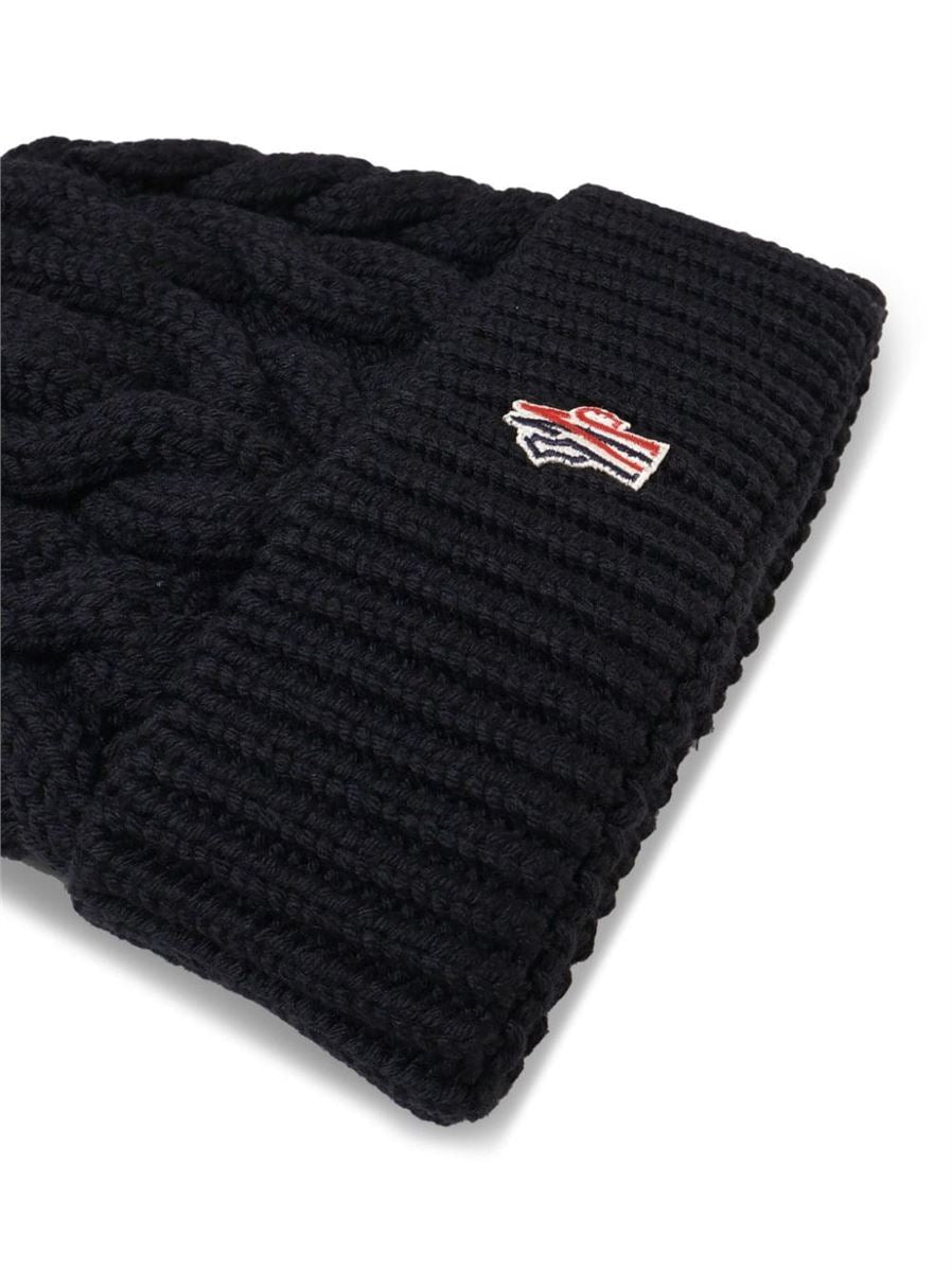 LOGO PATCH WOOL BEANIE MONCLER