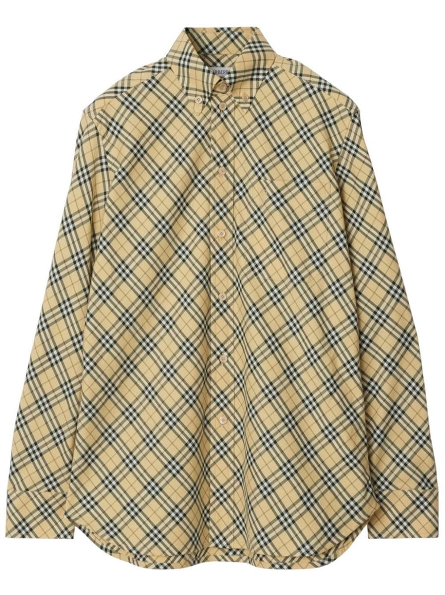 CHECK-PATTERN COTTON SHIRT BURBERRY