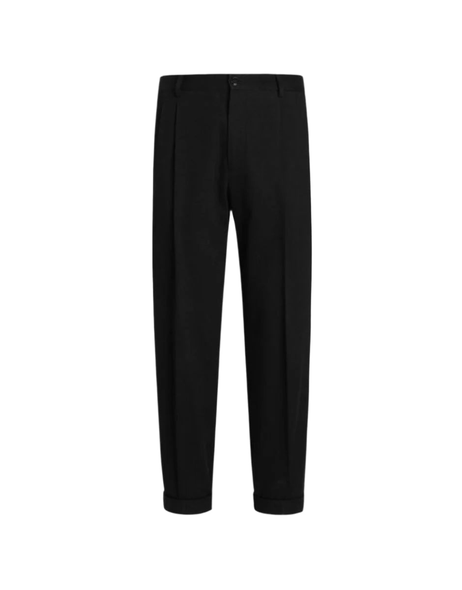 COTTON GABARDINE PANTS WITH DOUBLE DARTS