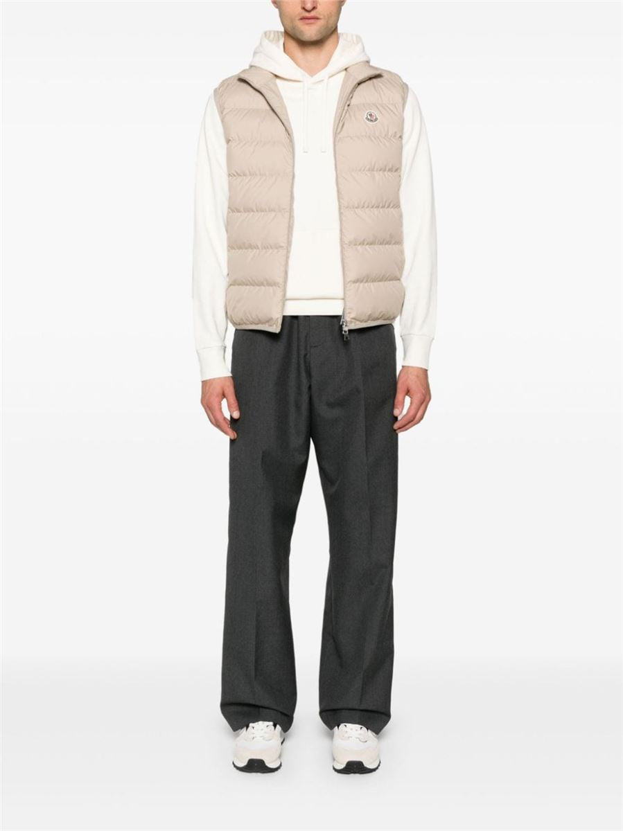 MOCK NECK LOGO PATCH DOWN GILET MONCLER