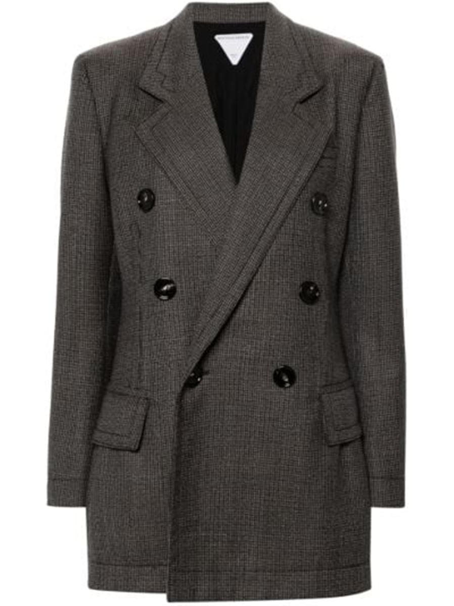 HOUNDSTOOTH WOOL JACKET WITH LABEL