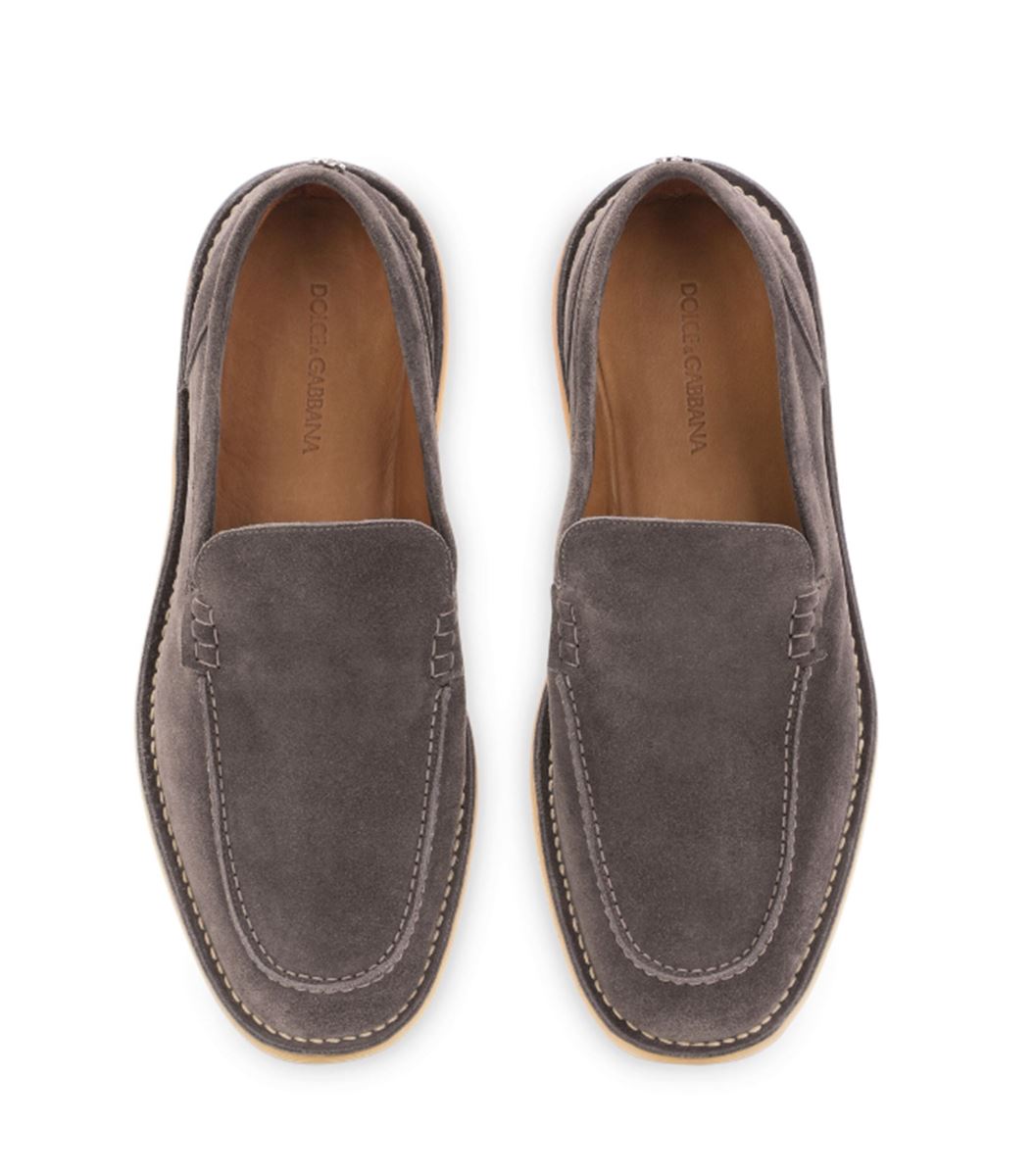 DG-PLAQUE SUEDE LOAFERS DOLCE & GABBANA