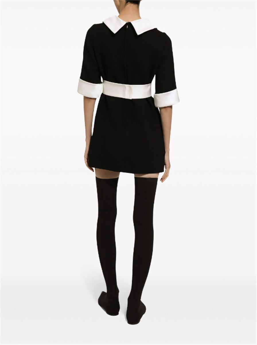 PETER PAN COLLAR VIRGIN WOOL MINIDRESS