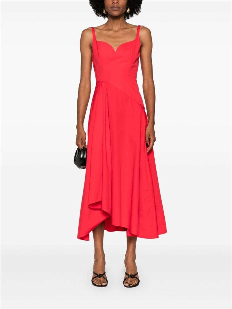 ASYMMETRIC FLARED MIDI DRESS A. MCQUEEN