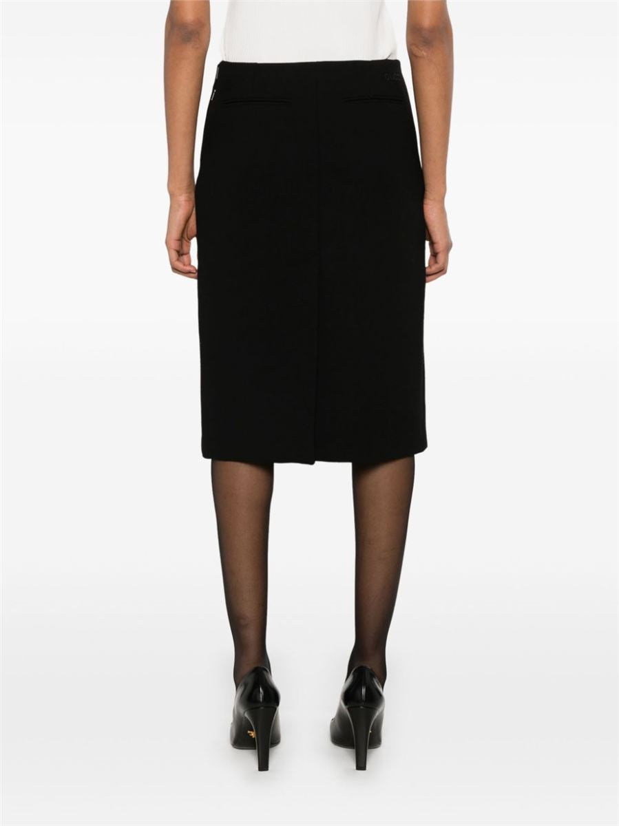 WOOL CREPE MIDI SKIRT