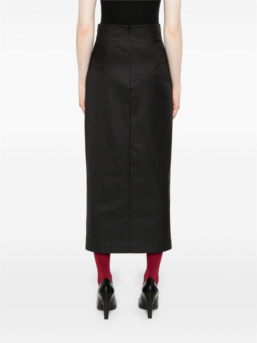 PINSTRIPED PENCIL SKIRT A. MCQUEEN