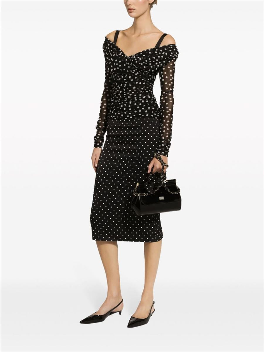 POLKA-DOT PENCIL SKIRT DOLCE & GABBANA