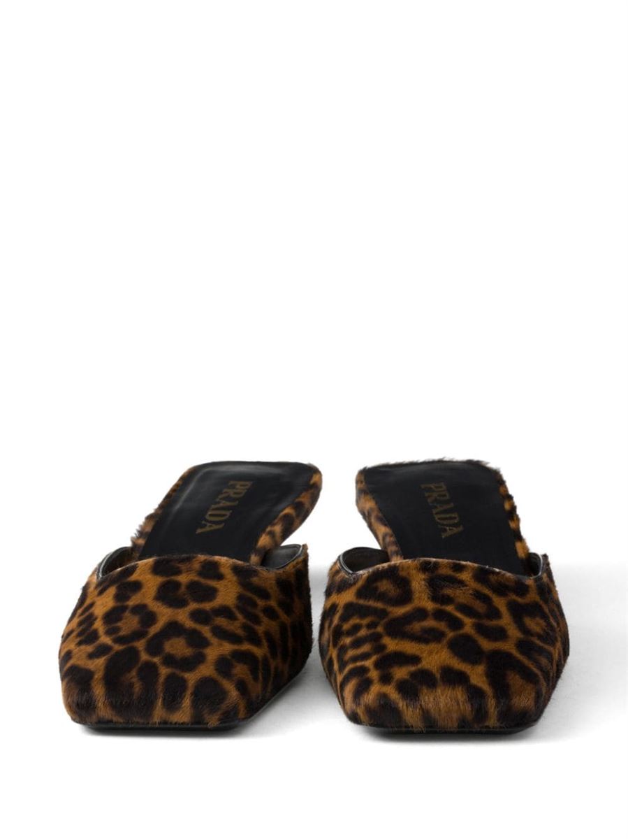 35MM LEOPARD-PRINT MULES PRADA