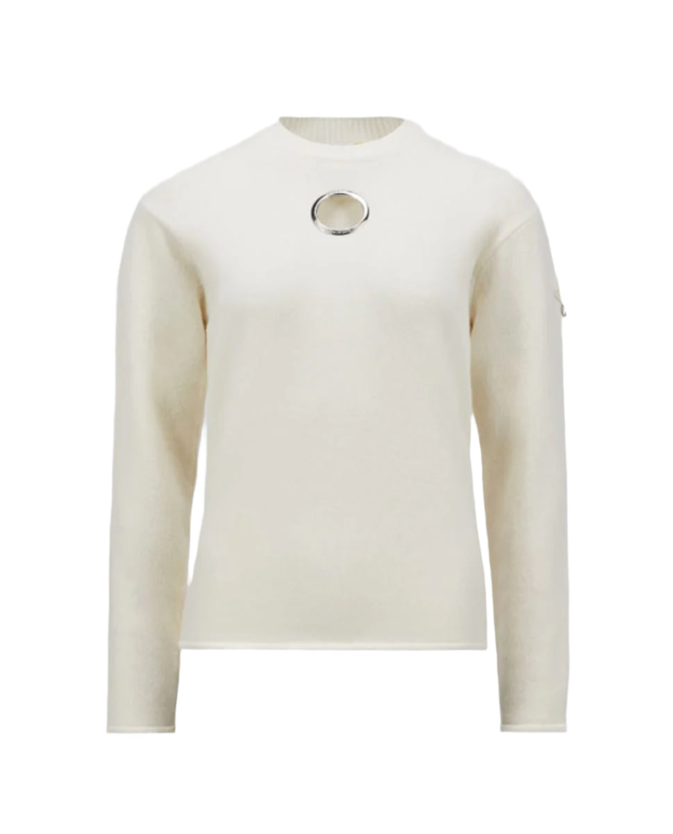 MONCLER X WILLOW SMITH EYELET WOOL & CASHMERE JUMPER