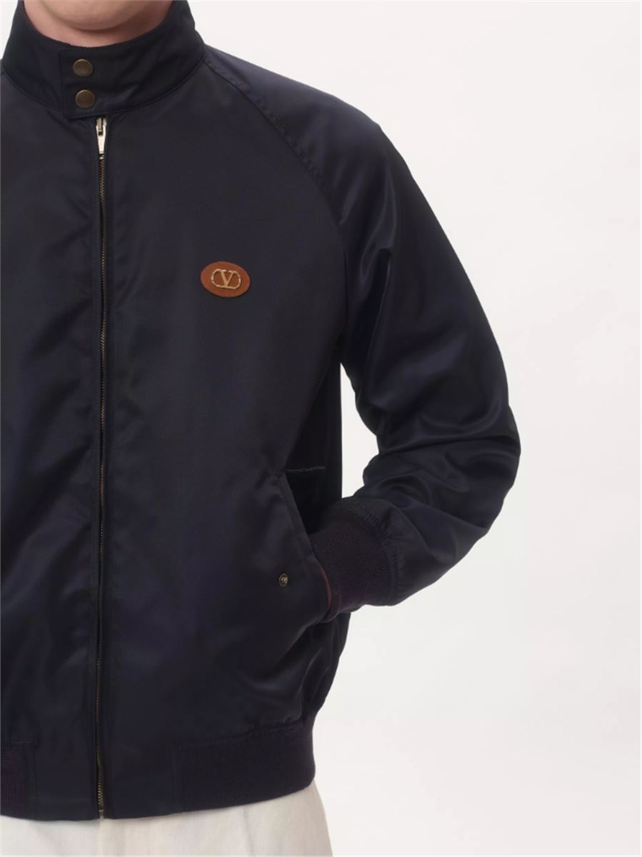 NYLON BLOUSON WITH VLOGO PATCH