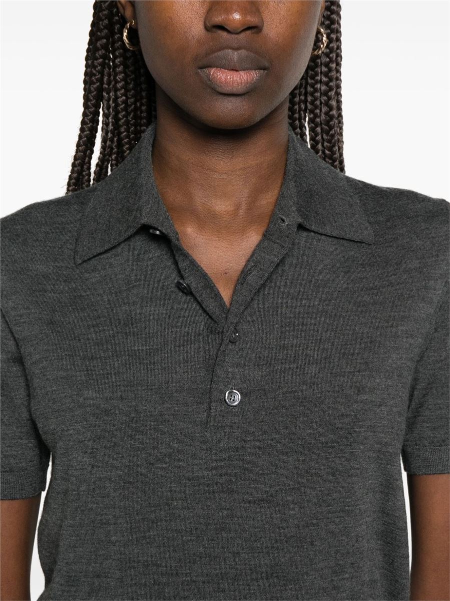 WOOL POLO TOP