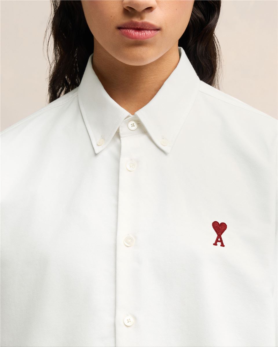 WHITE COTTON BUTTON-DOWN AMI DE COEUR SHIRT