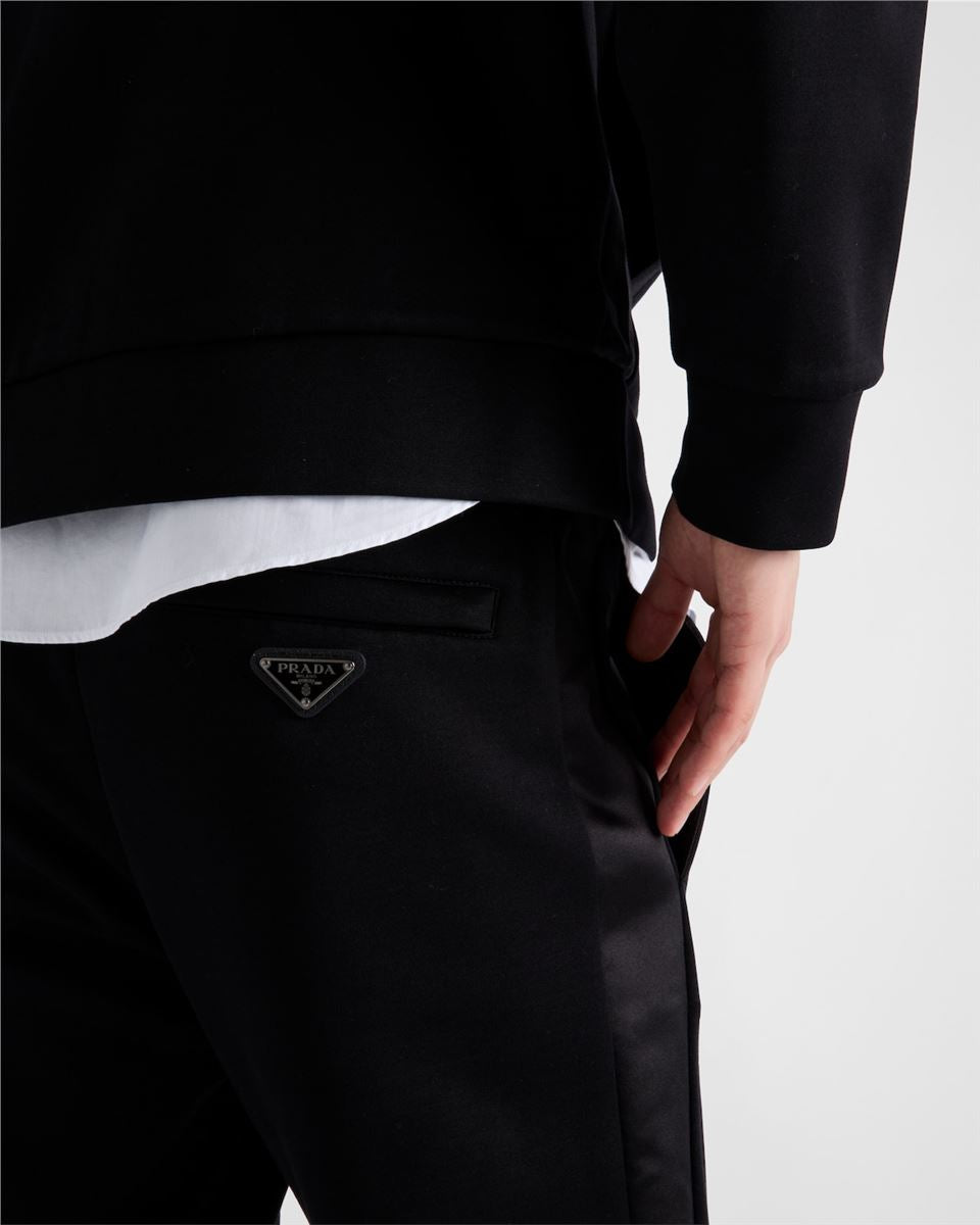 TECHNICAL FLEECE TROUSERS WITH DUCHESSE DETAILS