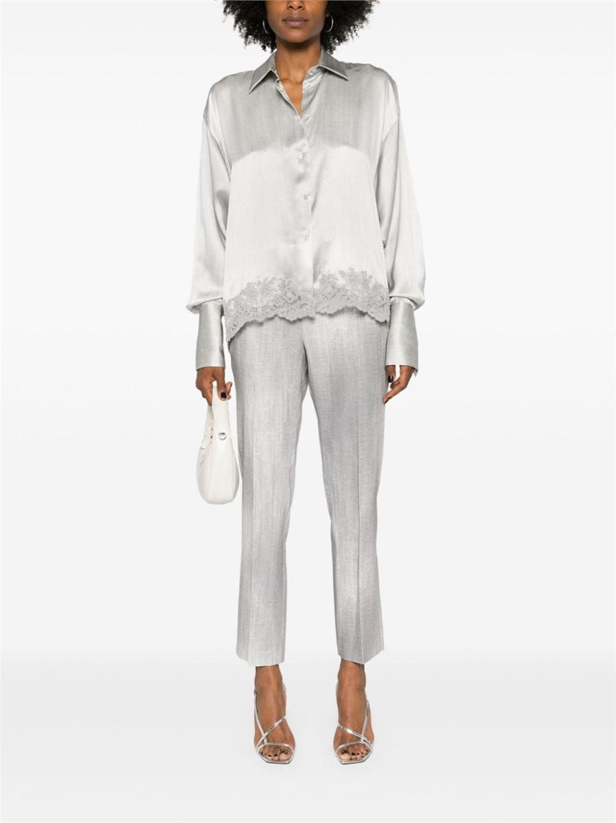 DISTRESSED-PRINT TAILORED TROUSERS ERMANNO SCERVINO