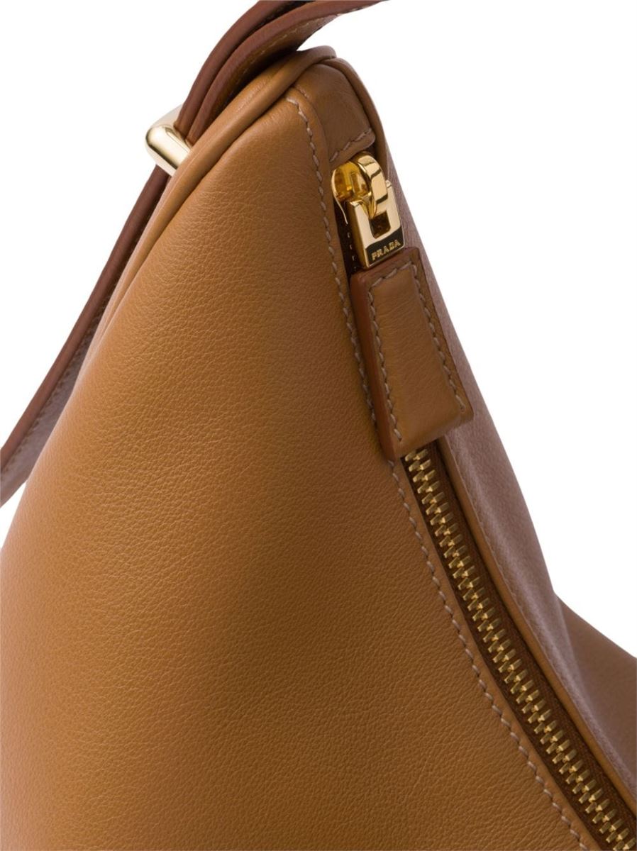 LARGE ARQUÉ LEATHER SHOULDER BAG PRADA