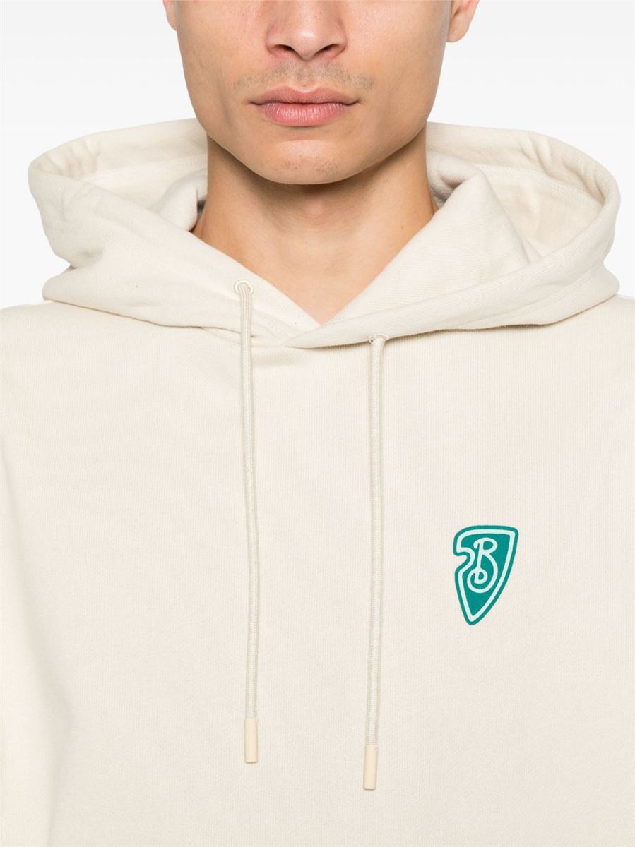 B SHIELD LOGO-PRINT HOODIE