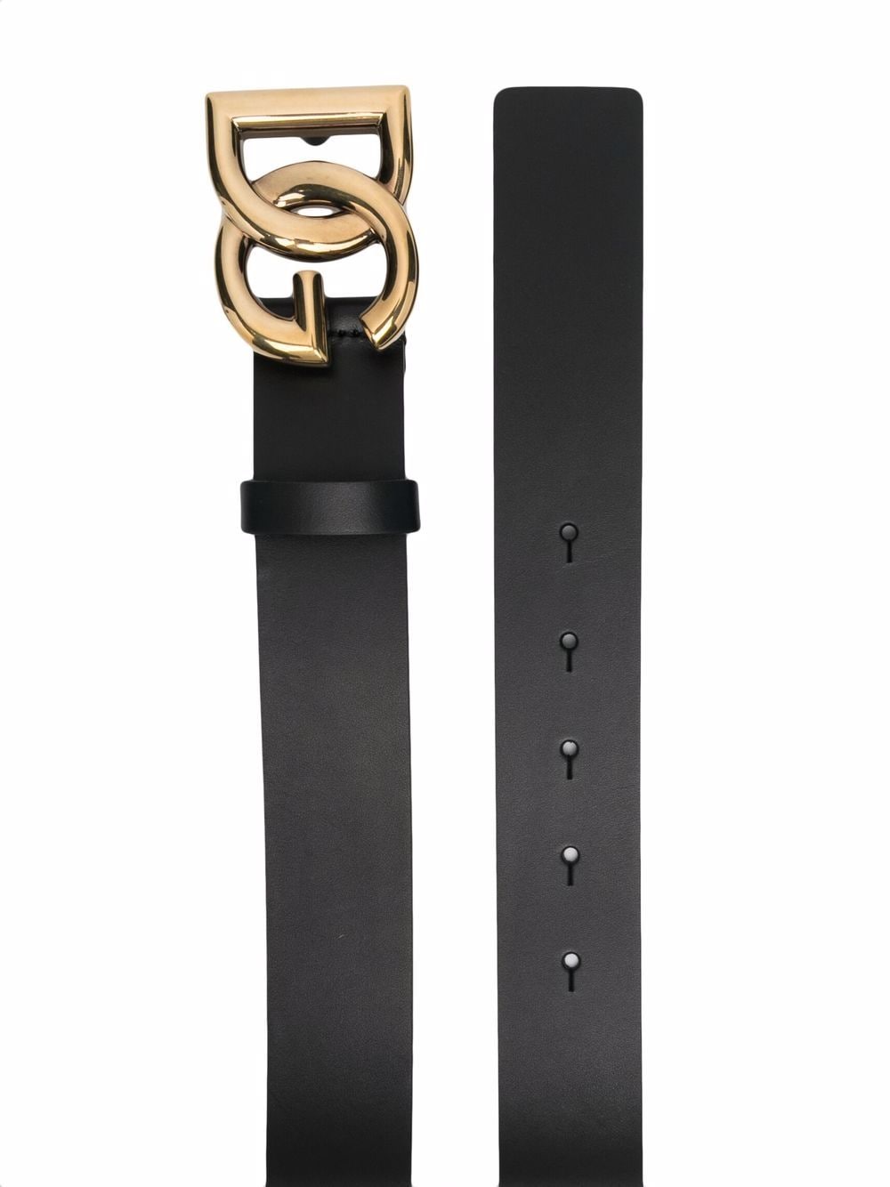 LEATHER BELT WITH DG LOGO DOLCE & GABBANA