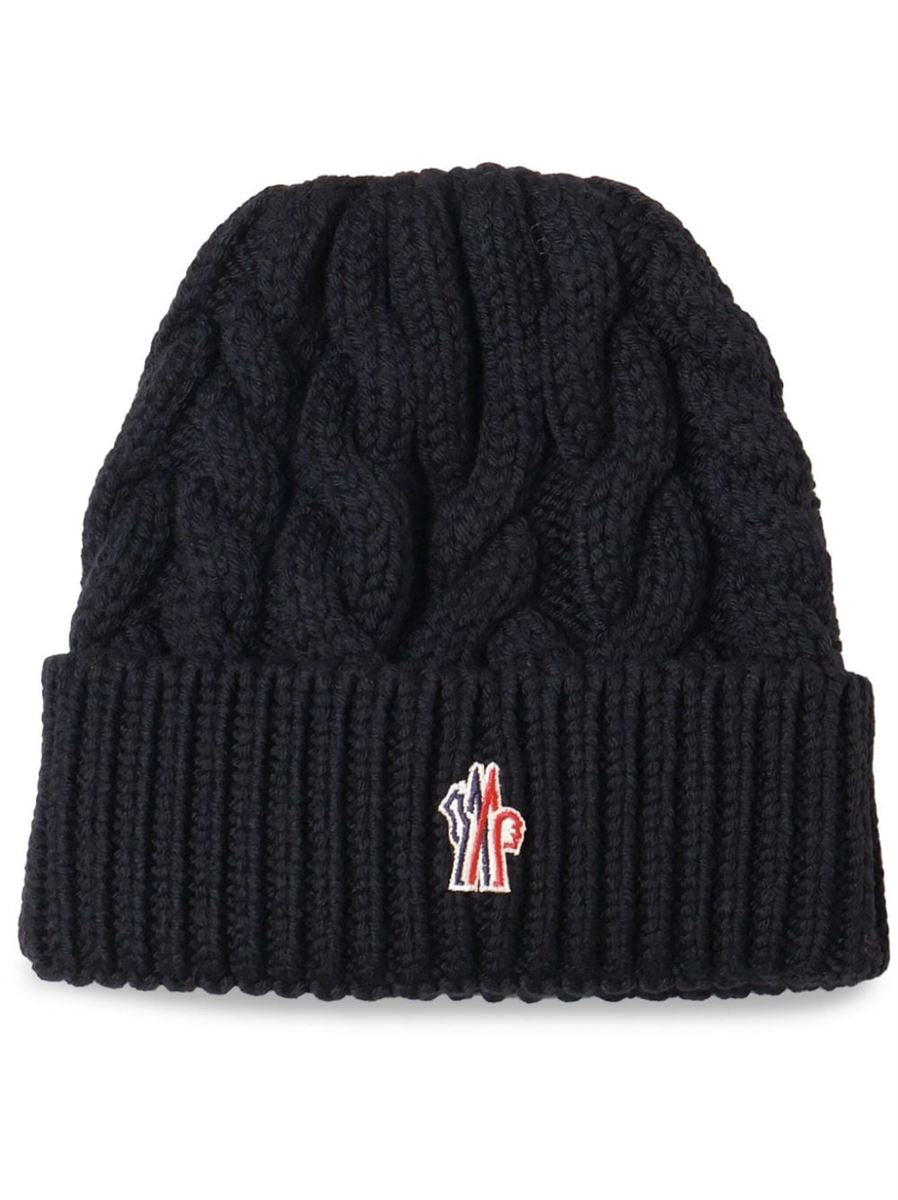 LOGO PATCH WOOL BEANIE MONCLER