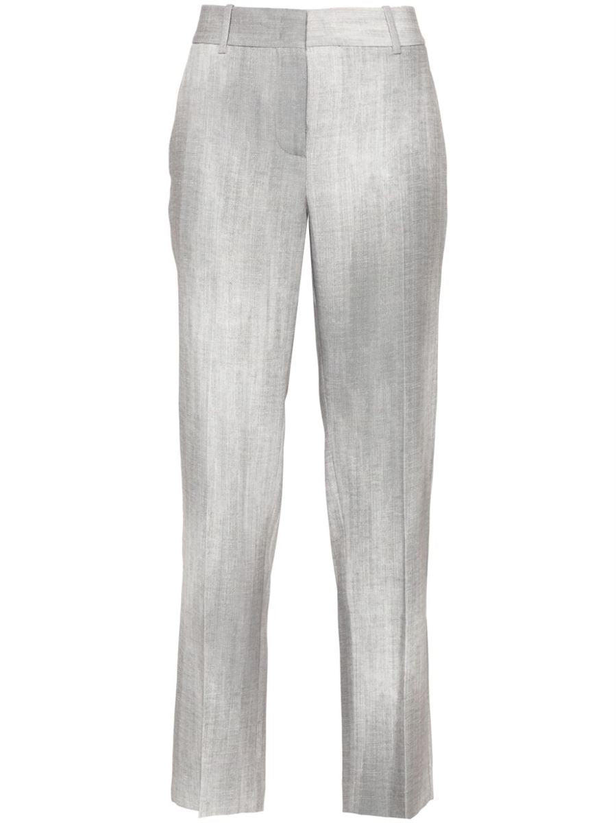 DISTRESSED-PRINT TAILORED TROUSERS