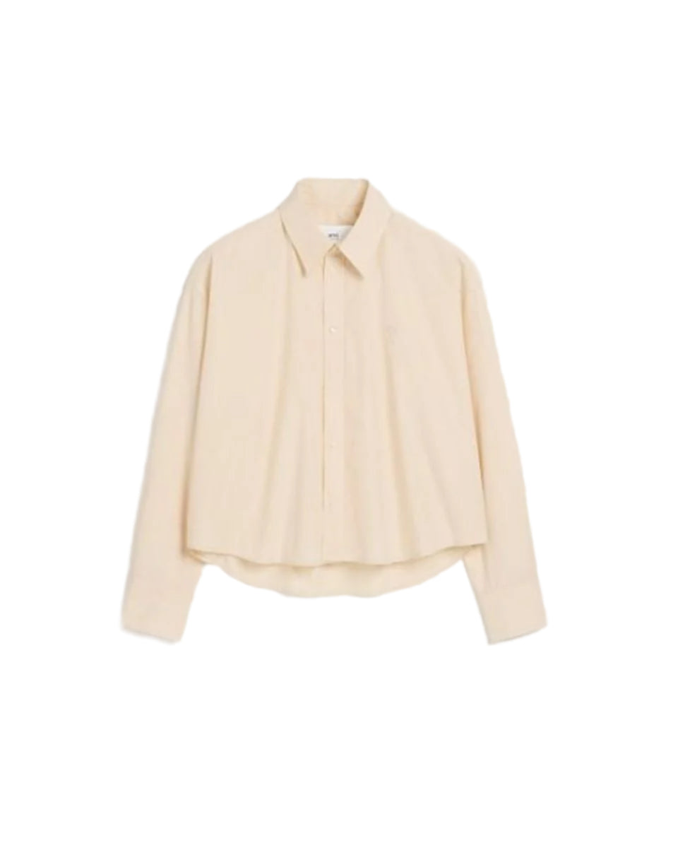 COTTON CROPPED OVERSIZED SHIRT