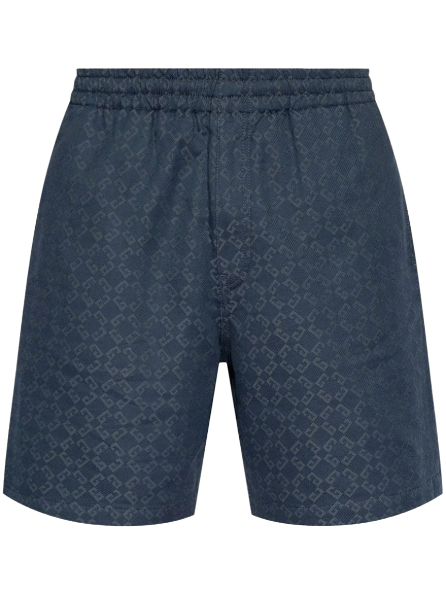 MONOGRAM-PATTERN DECK SHORTS