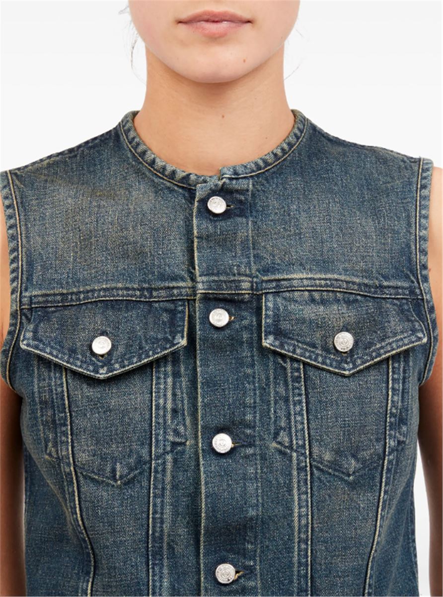 STONEWASHED DENIM GILET