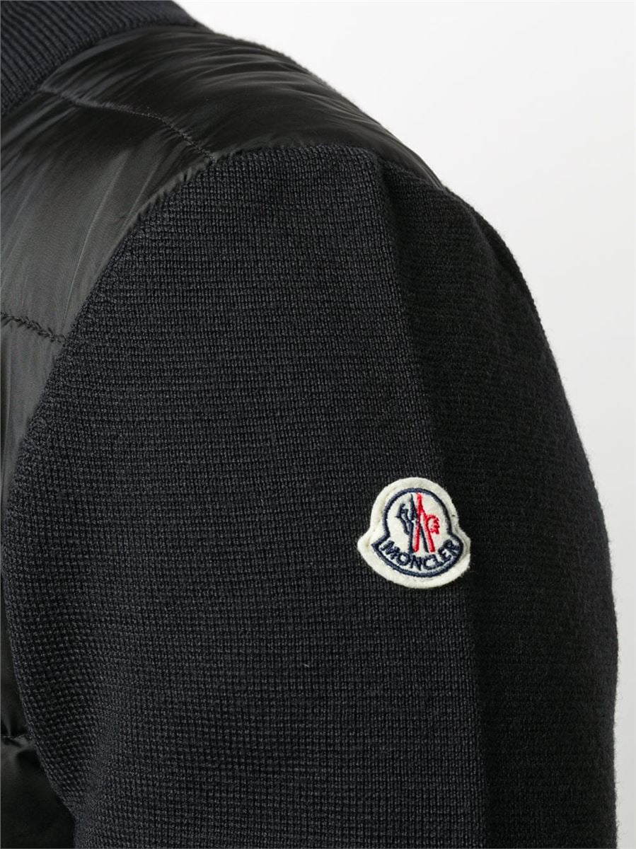 PADDED-PANEL KNITTED JACKET MONCLER