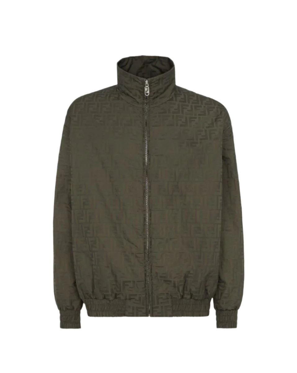 GREEN FF NYLON BOMBER JACKET