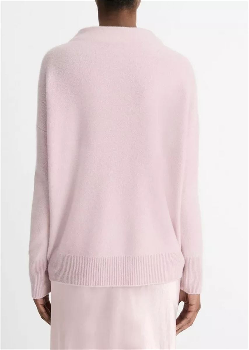 PLUSH CASHMERE FUNNEL NECK SWEATER