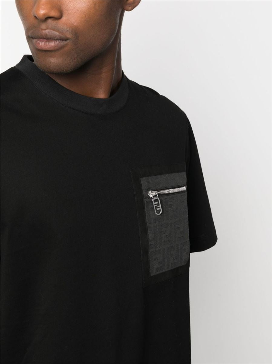 FF-MOTIF PATCH-POCKET T-SHIRT FENDI