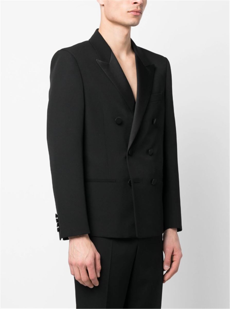 DOUBLE-BREASTED WOOL BLAZER SAINT LAURENT