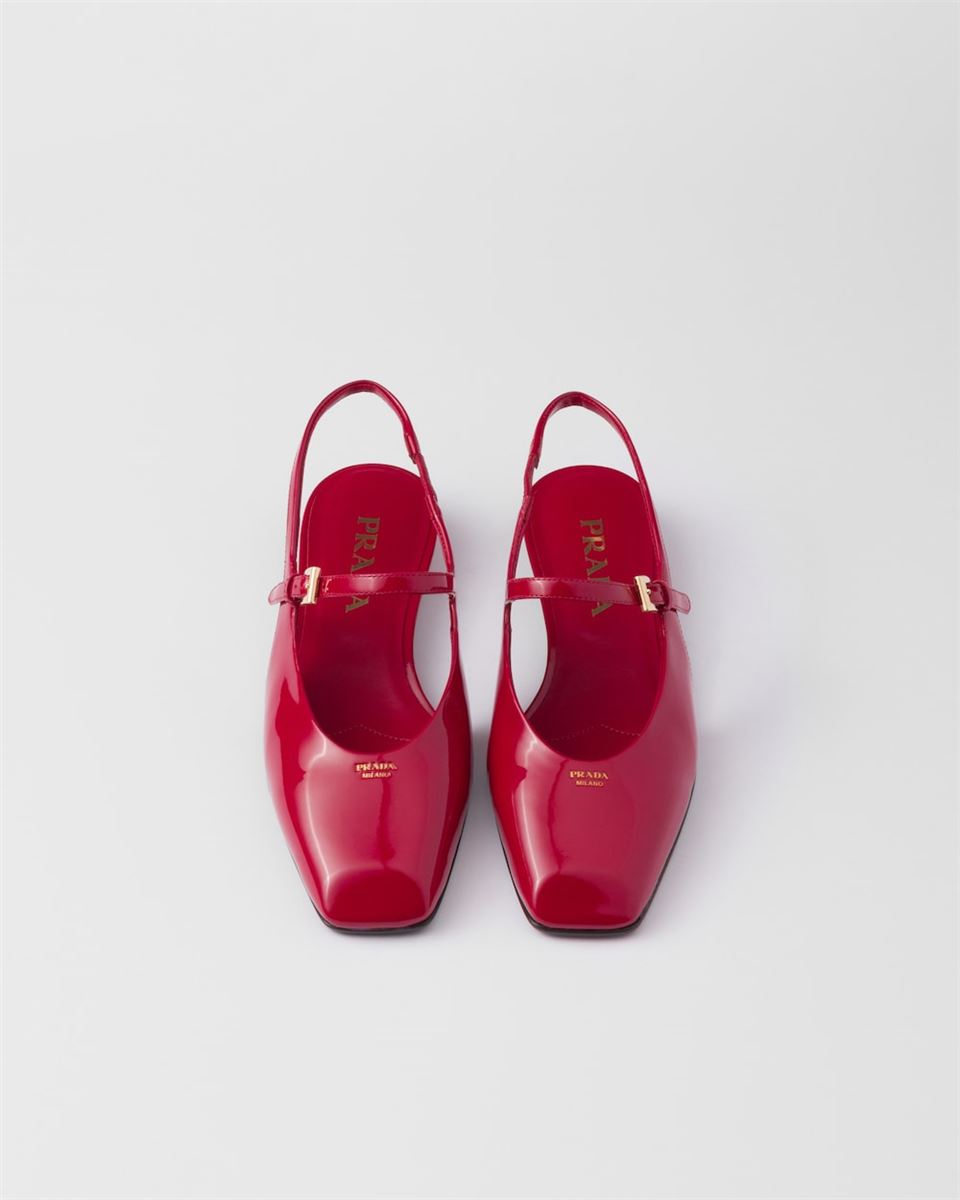 PATENT LEATHER SLINGBACK BALLERINAS