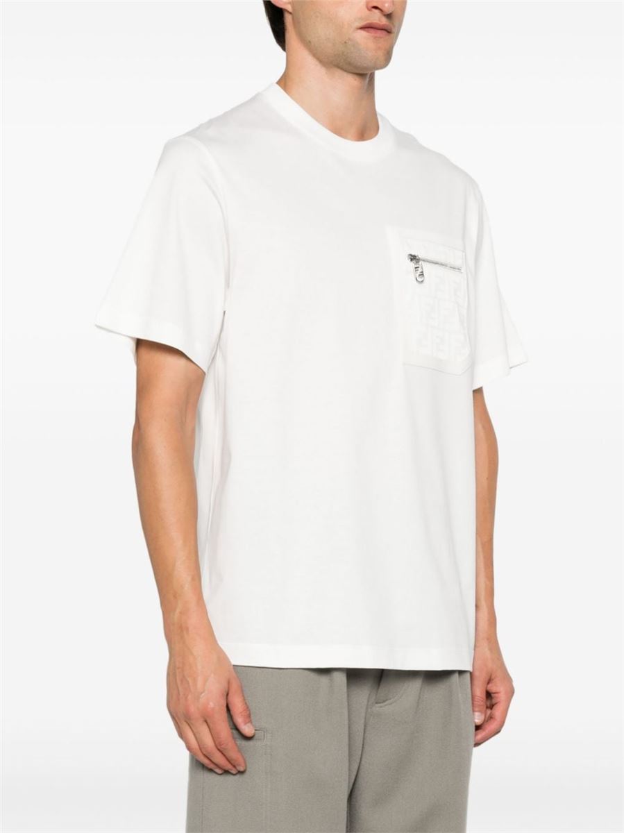 FF-MOTIF PATCH-POCKET T-SHIRT FENDI