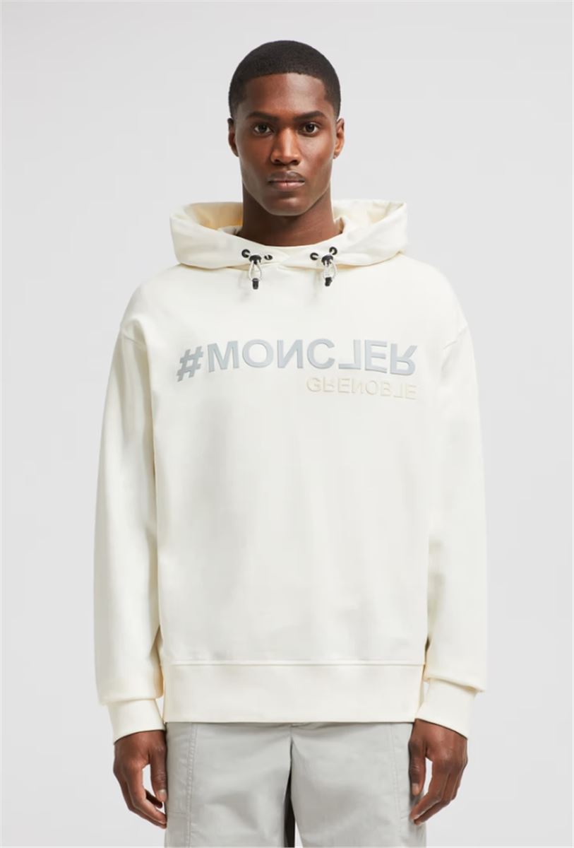 MIRRORED LOGO COTTON HOODIE