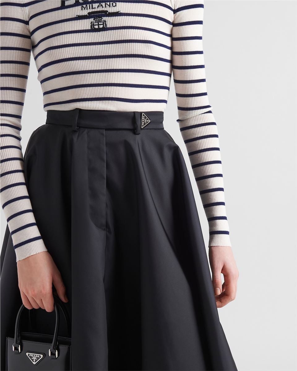 RE-NYLON PLEATED SKIRT PRADA