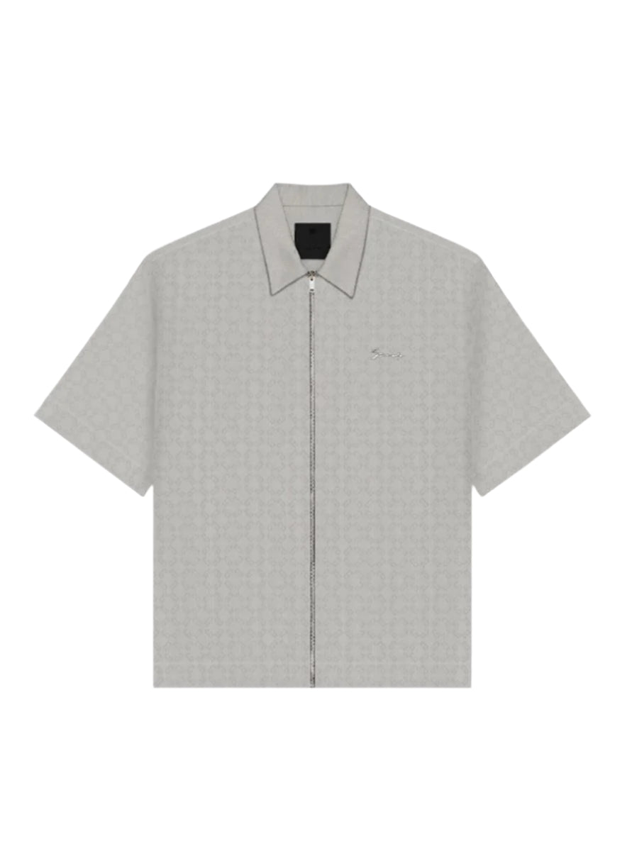 ZIPPED SHIRT IN MONOGRAM 72 JACQUARD