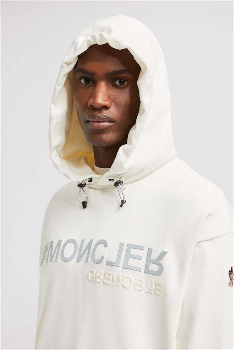 MIRRORED LOGO COTTON HOODIE