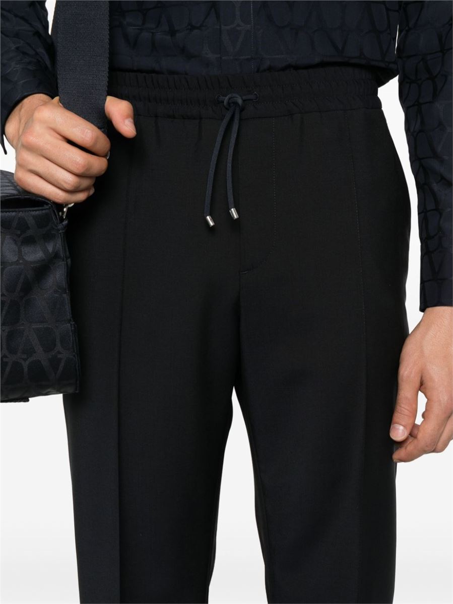 DRAWSTRING-WAIST TAPERED TROUSERS VALENTINO