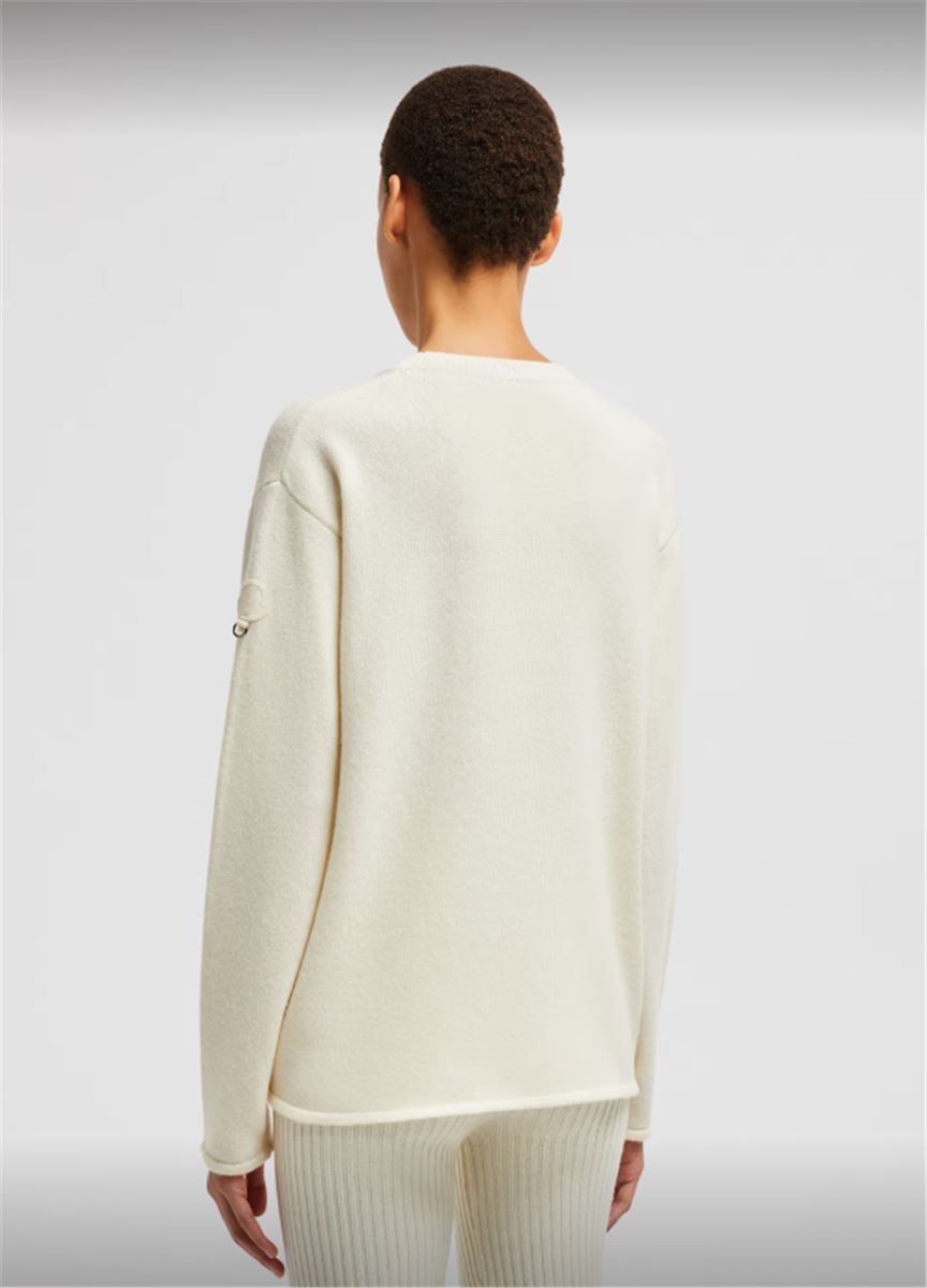 MONCLER X WILLOW SMITH EYELET WOOL & CASHMERE JUMPER