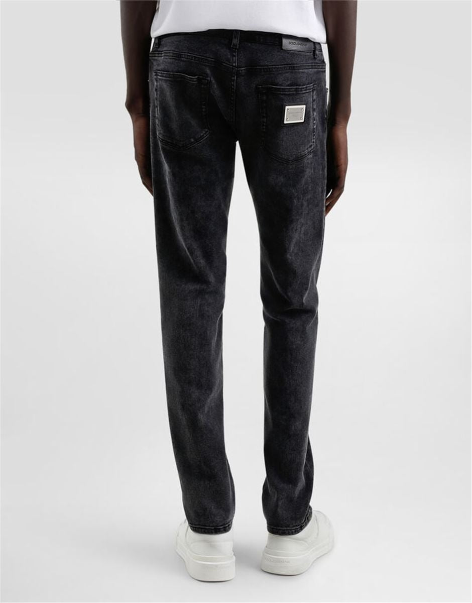 SKINNY STRETCH COTTON JEANS WITH TAG