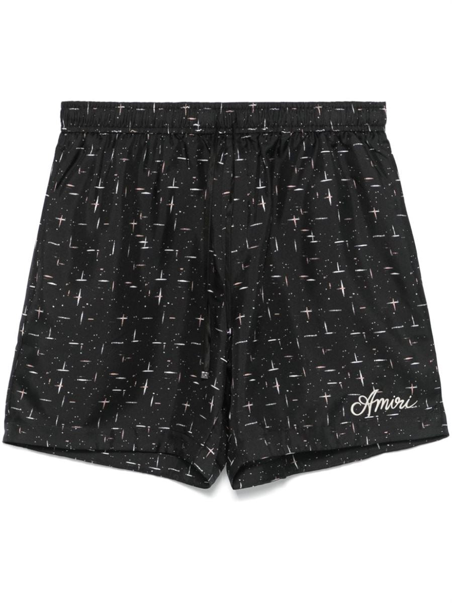 ABSTRACT-PRINT DECK SHORTS AMIRI