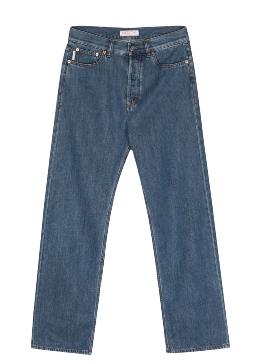 STRAIGHT-LEG WASHED JEANS VALENTINO