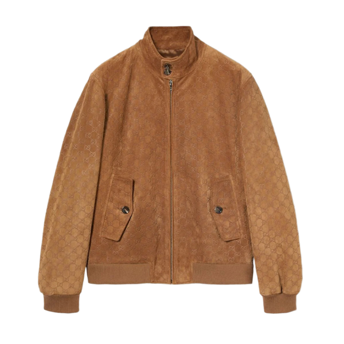 EMBOSSED GG SUEDE BOMBER JACKET