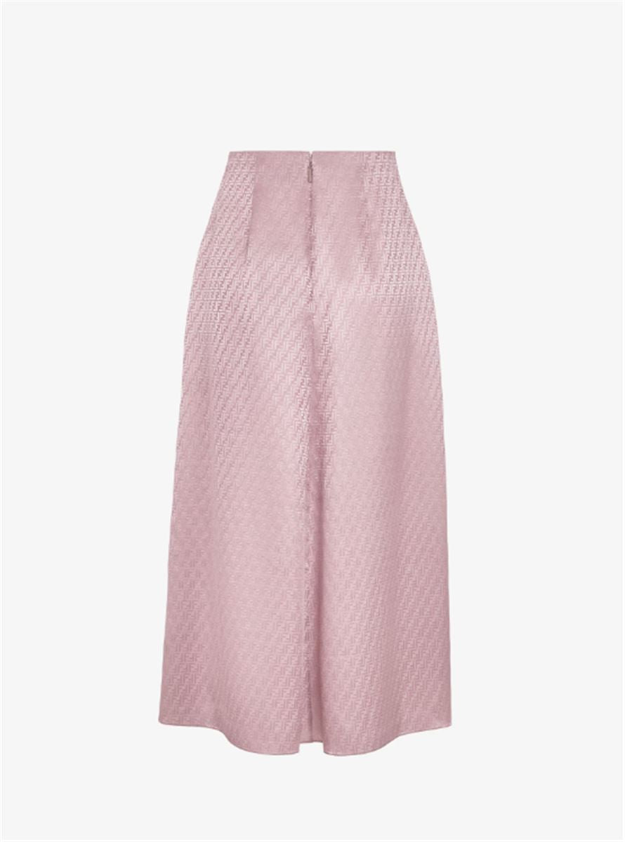 MAUVE PINK FF SILK SKIRT