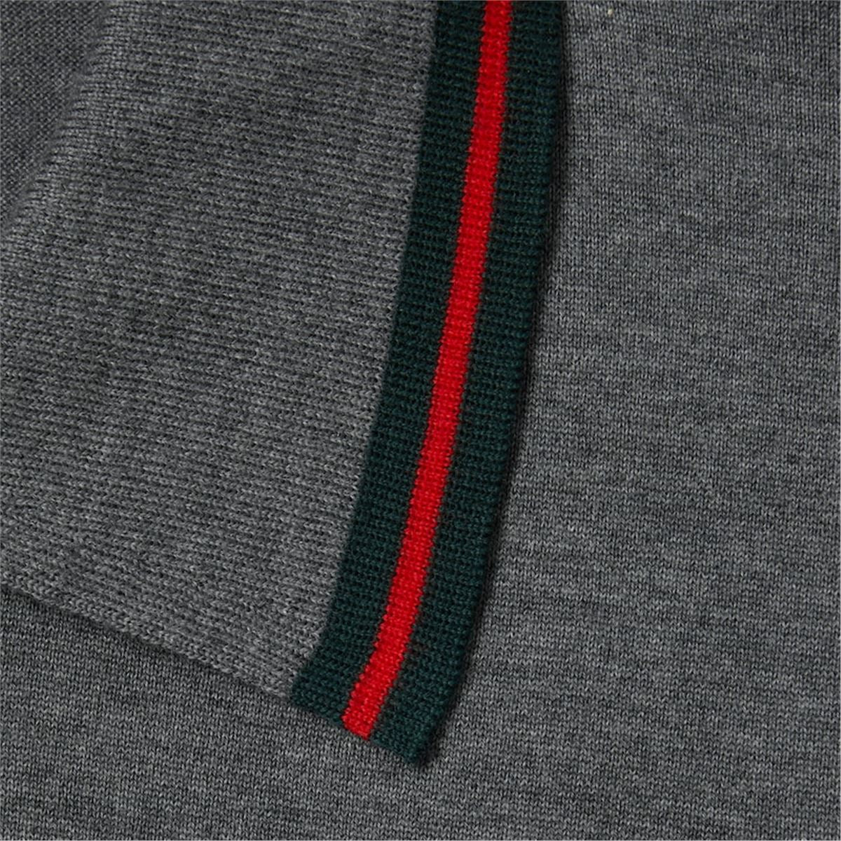 WOOL KNIT POLO SHIRT WITH WEB