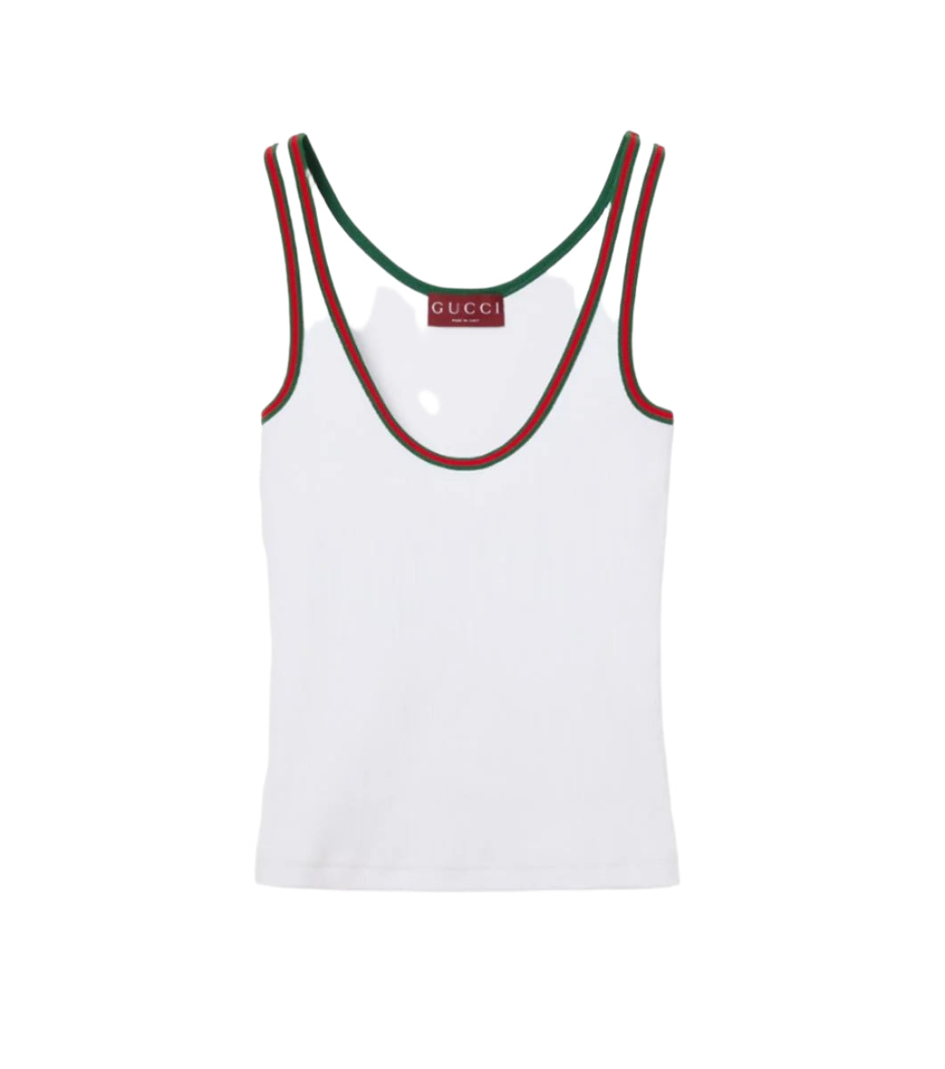 COTTON RIB TANK TOP WITH WEB