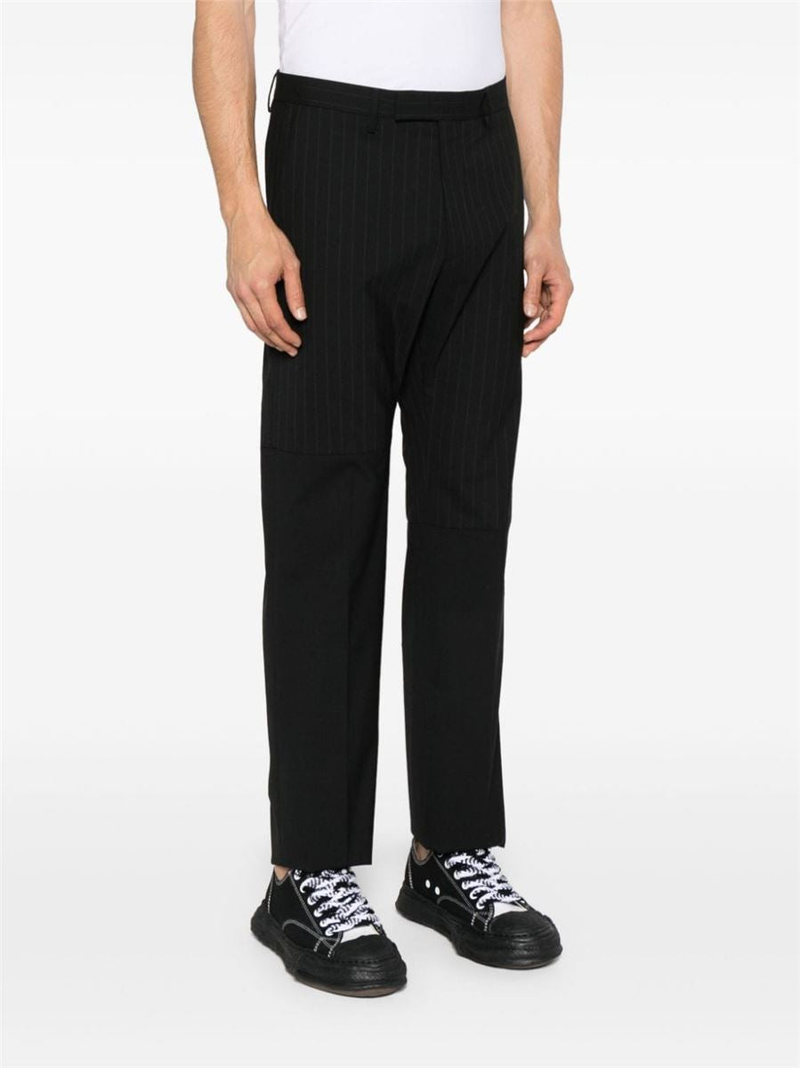 PANELLED PINSTRIPE TAILORED TROUSERS MM6